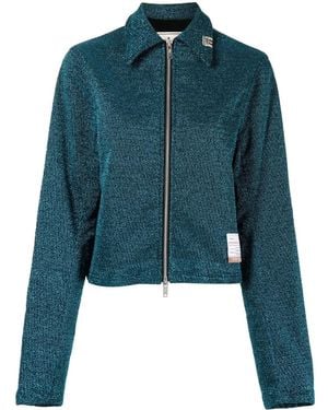 Maison Mihara Yasuhiro Giacca-Camicia Con Applicazione - Blu