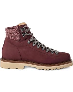 Brunello Cucinelli ヘリンボーン ブーツ - ブラウン