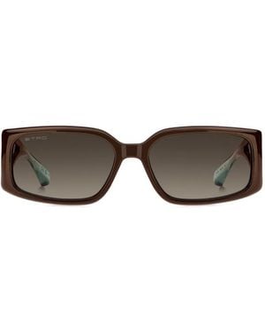 Etro Cut-Out Rectangular Sunglasses - Grey