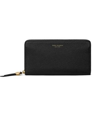 Tory Burch Romy Leather Continental Wallet - Black