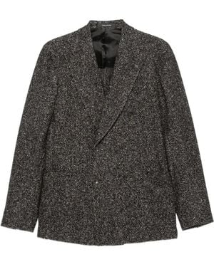 Tagliatore Double-Breasted Tweed Jacket - Grey