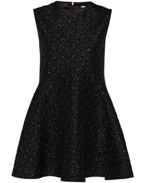 Maje Rhinestone-Embellished Mini Dress - Black