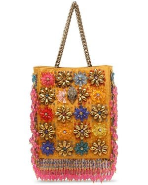 Kurt Geiger Beaded Tote Bag - Orange