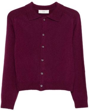 DUNST Cardigan Con Bottoni - Viola