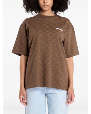 A Bathing Ape University Monogram-Logo T-Shirt - Brown