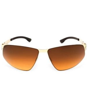 Ic! Berlin Geometric-Frame Sunglasses - Metallic
