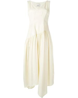 3.1 Phillip Lim Asymmetric-Hem V-Neck Dress - White