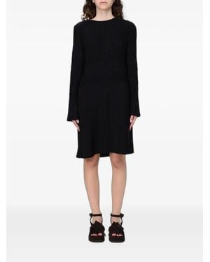 BOSS Ribbed Midi Dress - Black