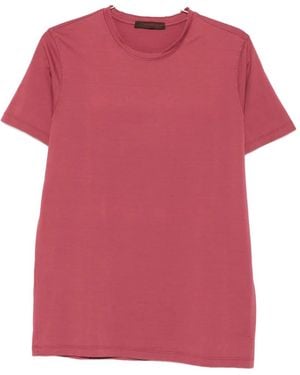 Jeordie's Raw-Edge Short-Sleeve Cotton T-Shirt - Pink