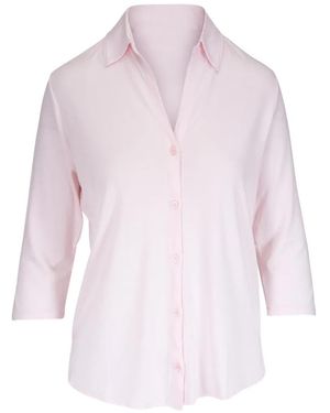 Majestic Filatures Three-Quarter Sleeve Shirt - Pink