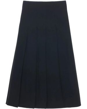 Studio Nicholson Pleated Asymmetric Skirt - Blue