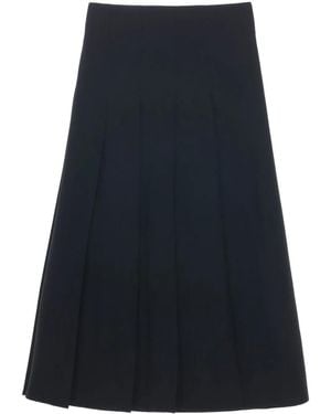 Studio Nicholson Pleated Asymmetric Skirt - Blue