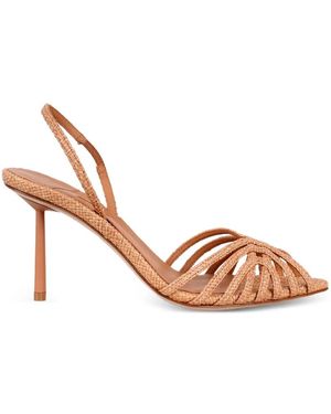 Le Silla Embrace Panama 80Mm Woven Raffia Sandals - Pink