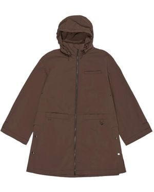 Bimba Y Lola Hooded Zip-Up Coat - Brown