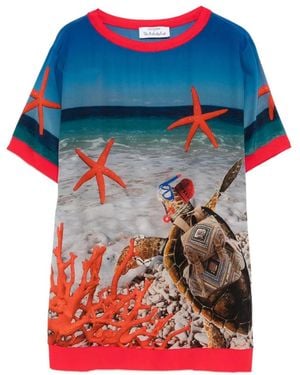 The Artistylist Starfish-Print T-Shirt - Red