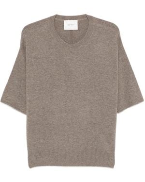 Lisa Yang Short-Sleeve Knitted T-Shirt - Gray
