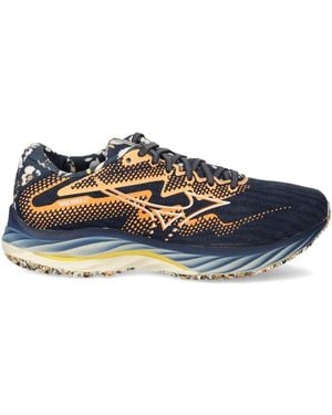 Mizuno X Roxy Wave Rider 27 Floral-Print Trainers - Blue