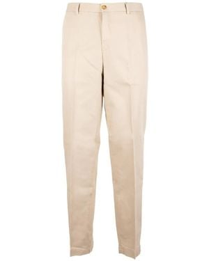Seventy Pressed-Crease Straight-Leg Pants - Natural