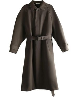 AURALEE Belted Coat - Black