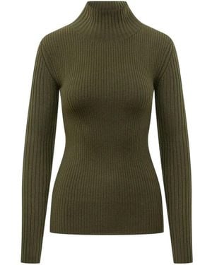 Victoria Beckham Gerippter Pullover - Grün
