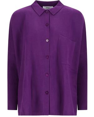 Not Shy Jersey Andrea con bolsillo de canalé - Morado