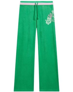 Juicy Couture X Roxy Logo-Print Track Trousers - Green