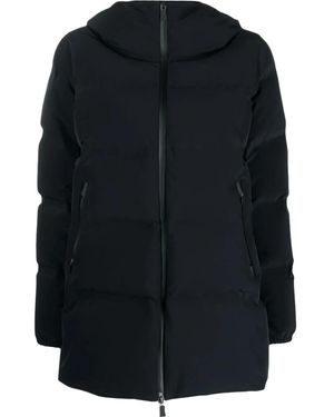 Herno Plumífero Con Capucha - Negro