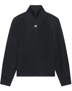 Courreges Logo-Detail Sweatshirt - Blue