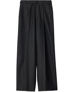 Lemaire Wide Pleated Pants - Black