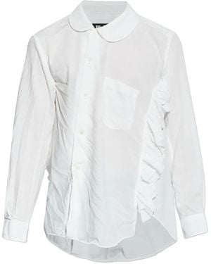 COMME DES GARÇON BLACK Ruffled-Detail Shirt - White