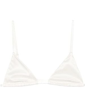 TOTEME Satin Bralette - White