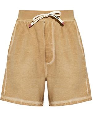 DSquared² Drawstring Cotton Track Shorts - ナチュラル