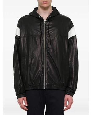 KENZO Hyper Logo Leather Jacket - Black
