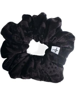 SPARK LE MONDE Velvet Spotted Scrunchie - Black
