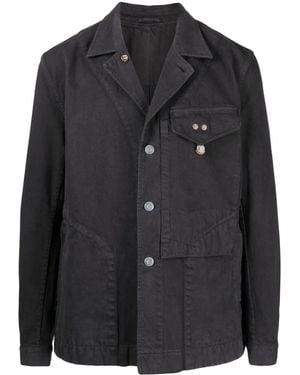 Objects IV Life Chest-Pocket Shirt Jacket - Black