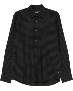 Marc O' Polo Checked Long Sleeve Shirt - Black