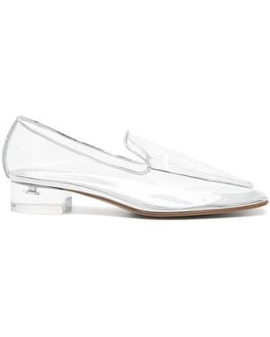 Herbert Levine Square-Toe Loafers - White