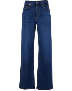AG Jeans Jean À Patch Logo - Bleu