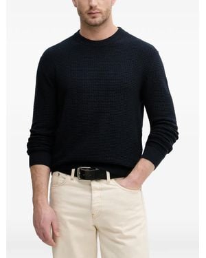 Sisley Pullover Mit Waffelstrick-Muster - Blau
