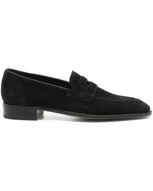 John Lobb Suède Loafers - Zwart