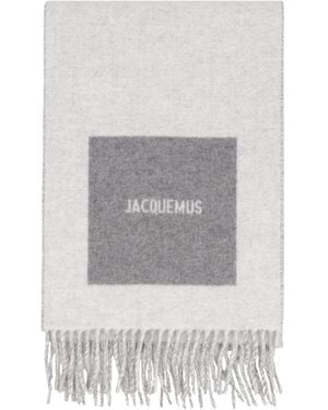 Jacquemus Écharpe Colour Block À Franges - Blanc
