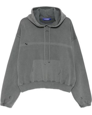 A_COLD_WALL* Ausgeblichener Hoodie Mit Laser-Cuts - Grau