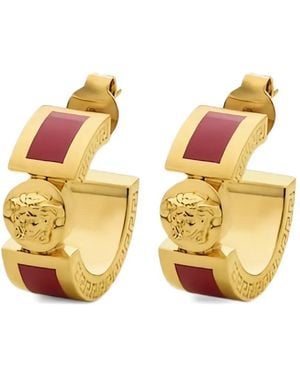Versace Medusa-Head Hoop Earrings - Metallic