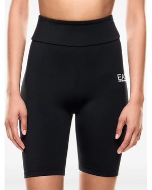 EA7 Pantalones Cortos De Talle Alto - Negro
