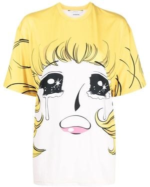 Pushbutton T-Shirtkleid Mit Grafischem Print - Mettallic