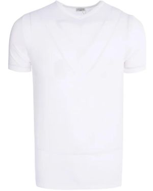 Zimmerli of Switzerland Short-Sleeve V-Neck T-Shirt - White