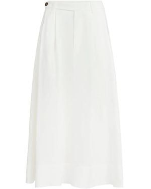 Brunello Cucinelli Monili-detail Midi Skirt - White