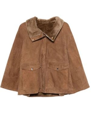 Manzoni 24 Shearling-Collar Pocket Jacket - Brown