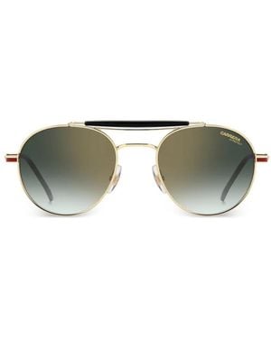 Carrera Striped Round-Frame Sunglasses - Green