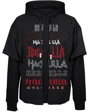 Haculla Distressed Hoodie - Black